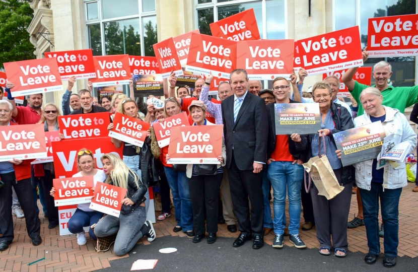 Conor campaigning for Leave in Bournemouth