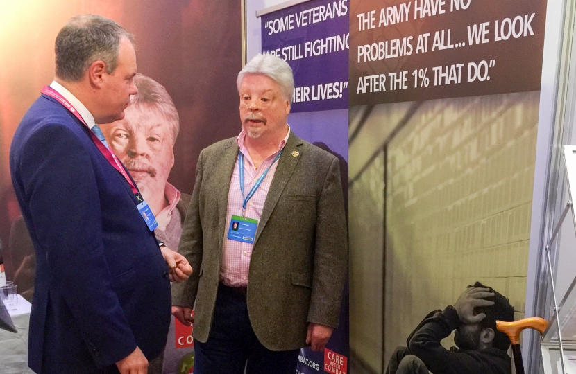 Conor talks with Falklands veteran Simon Weston about the work of Care after Combat.