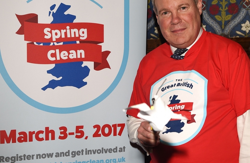 Conor at the launch of The Great British Spring Clean.