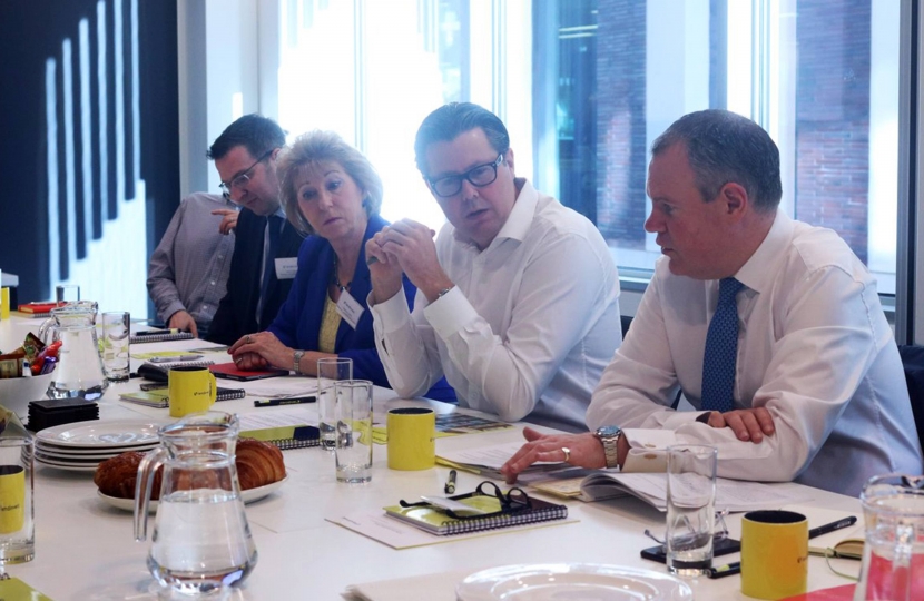 Conor chairing a roundtable with LendInvest, on Government support for small and medium sized housebuilders.