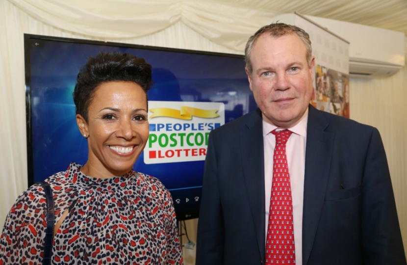 Conor with Dame Kelly Holmes at the reception.
