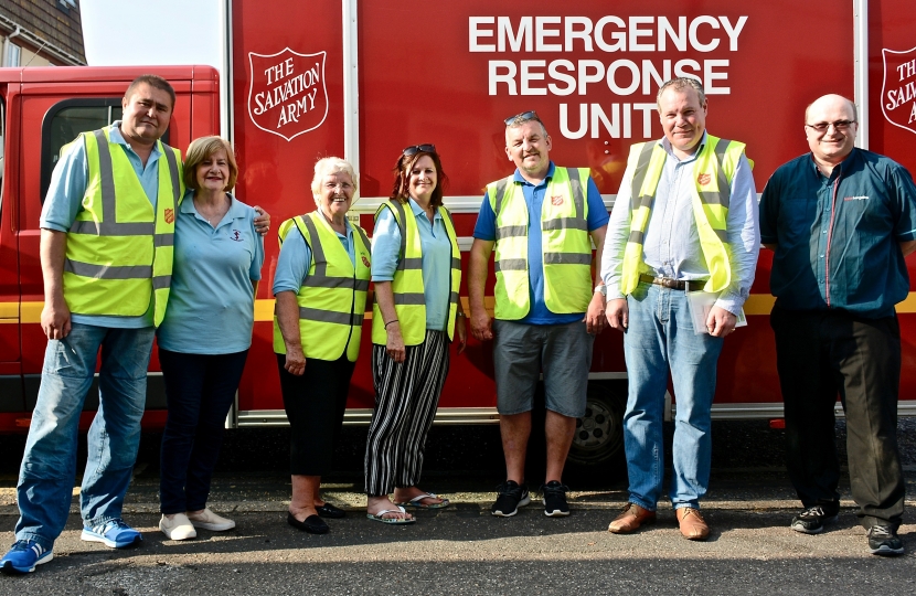 Conor pictured with the Winton Salvation Army team after helping to prepare and serve those most vulnerable Bournemouth residents. 