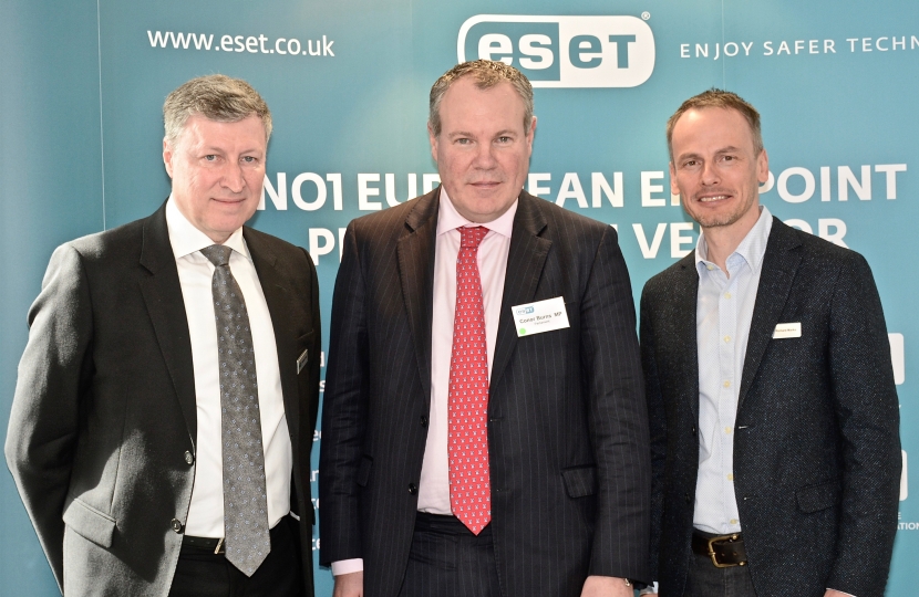 Conor pictured with Richard Marko, CEO of ESET.  