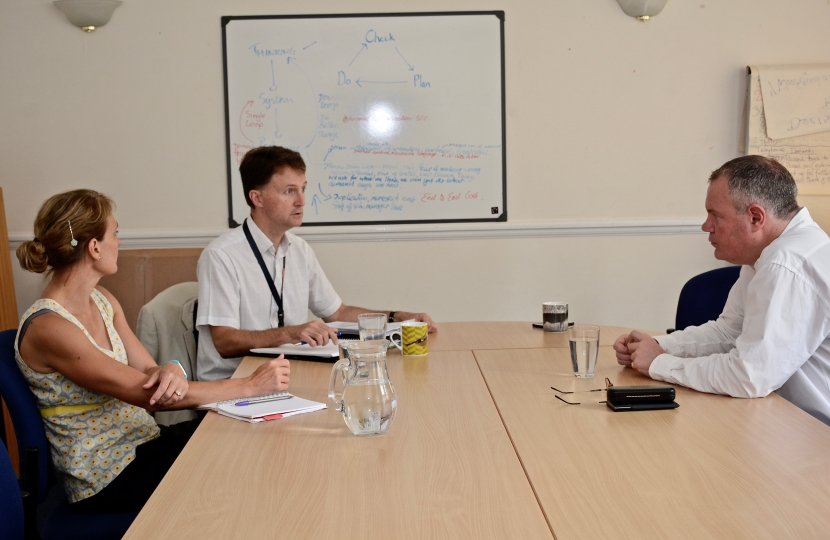 Conor meeting with Shelter and Faith Works Wessex at the Bournemouth Shelter Offices.