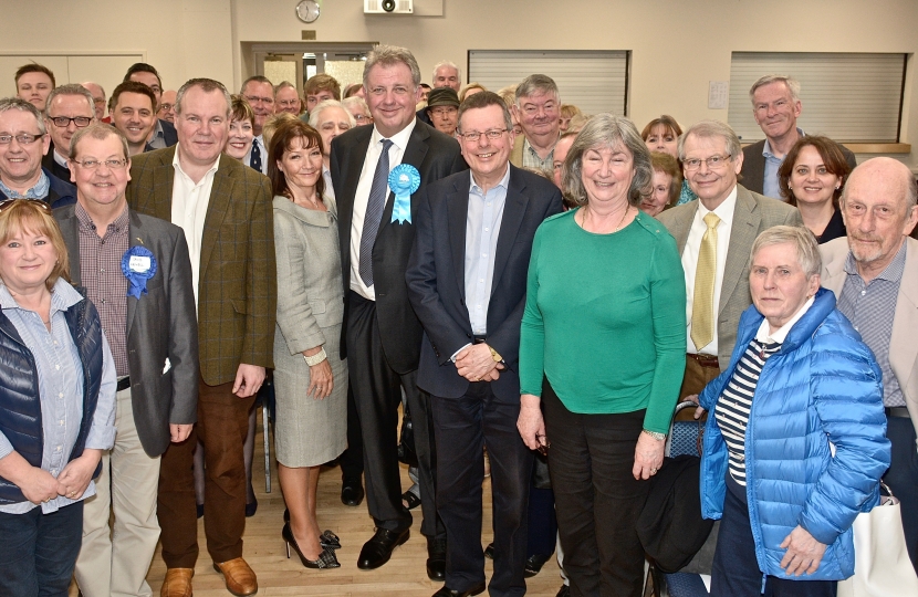 Conor with newly selected Conservative Police and Crime Commissioner candidate for Dorset, David Sidwick and local Conservative Party members.