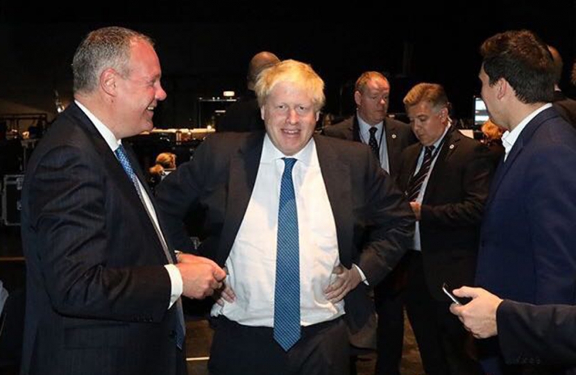 Conor with Prime Minister Boris Johnson
