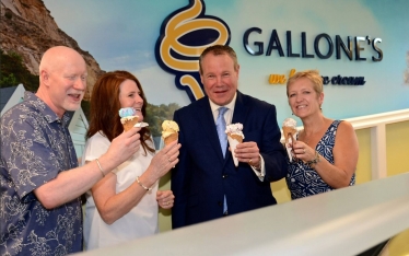  Conor attends Gallone’s grand opening alongside owners Mr and Mrs Marsden.