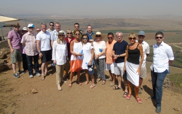 Conor and the delegation at the Israeli-Lebanese border, a reminder of the constant security challenges in the region.