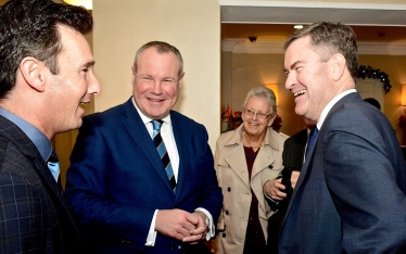 Conor with David Gauke MP at the Sixty Six Club Christmas Dinner.
