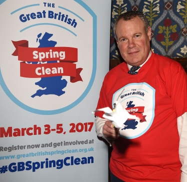 Conor at the launch of The Great British Spring Clean.