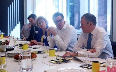 Conor chairing a roundtable with LendInvest, on Government support for small and medium sized housebuilders.