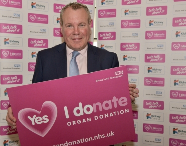 Conor backing Organ Donation Week.