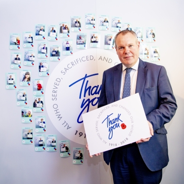 Conor at the Royal British Legion stand at Conservative Party Conference, adding his voice of thanks to all those who served during the First World War.