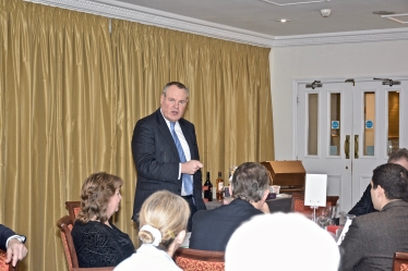 Conor addressing the Bournemouth West Conservatives Christmas lunch.
