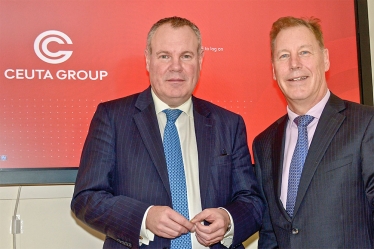 Conor with with Edwin Bessant the Group CEO and Co-founder of Ceuta Healthcare Bournemouth.