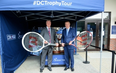 Conor alongside, West Hants Club Chief Executive Officer, Peter Elviss and the D