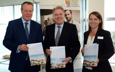 Conor alongside Tourism Minister, David Evennett MP, and NCTA Director, Samantha
